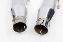 Load image into Gallery viewer, Harley Davidson Chrome Black Tip Exhaust Pipes Mufflers 65605-97