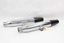 Load image into Gallery viewer, Harley Davidson Chrome Black Tip Exhaust Pipes Mufflers 65605-97
